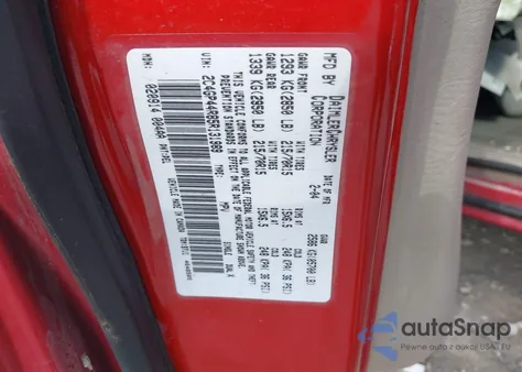 2005 Chrysler Town & Country Lx z USA, uszkodzony, nr VIN 2C4GP44R85R131989